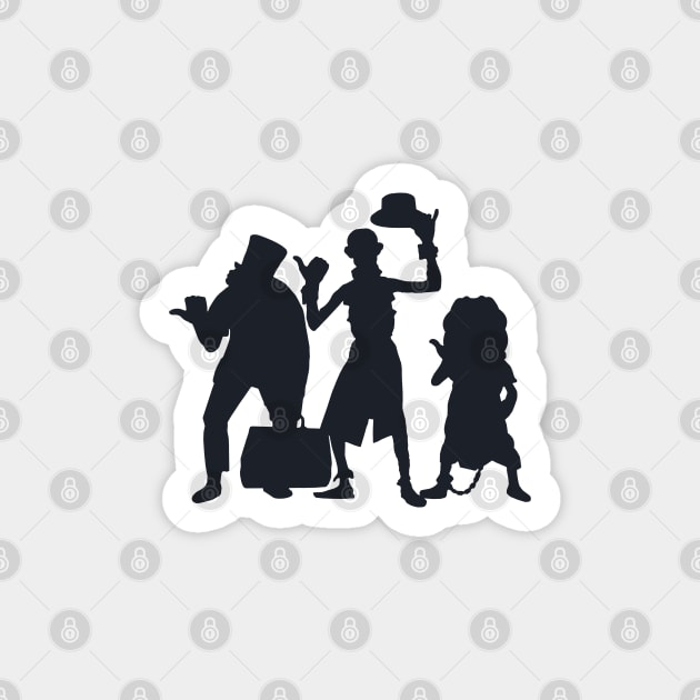 Hitchhiking Ghosts Silhouette Pitch Black Sticker by FandomTrading